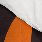 Mid Century Modern Mythos Abstract Black Orange Cream Comforter Gallery Image 4