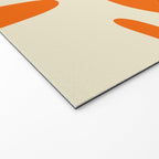 Mid Century Modern Mythos Abstract Black Orange Cream Welcome Mat Gallery Image 2