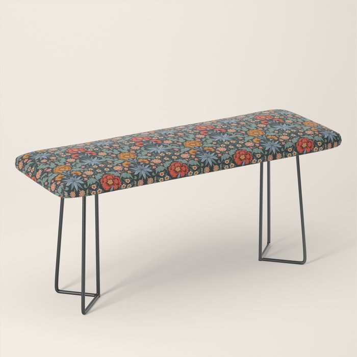 Victorian Carnation in Moody Red and Blue Bench Gallery Image 1
