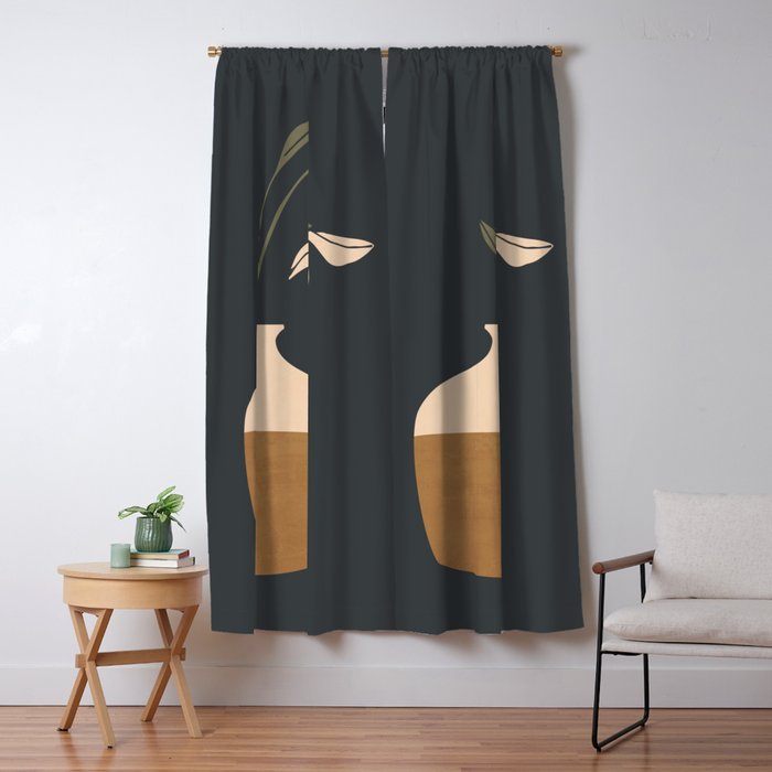 Minimal Abstract Art Vase Flower 9 Window Curtain Gallery Image 5