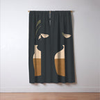 Minimal Abstract Art Vase Flower 9 Window Curtain Gallery Image 3