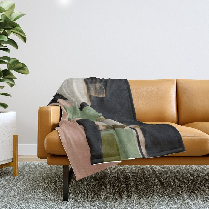 Soft Edge Abstraction 2 Throw Blanket Gallery Image 1