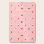 Retro christmas ornament decoration pattern Cutting Board Gallery Image 1