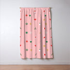 Retro christmas ornament decoration pattern Window Curtain Gallery Image 3