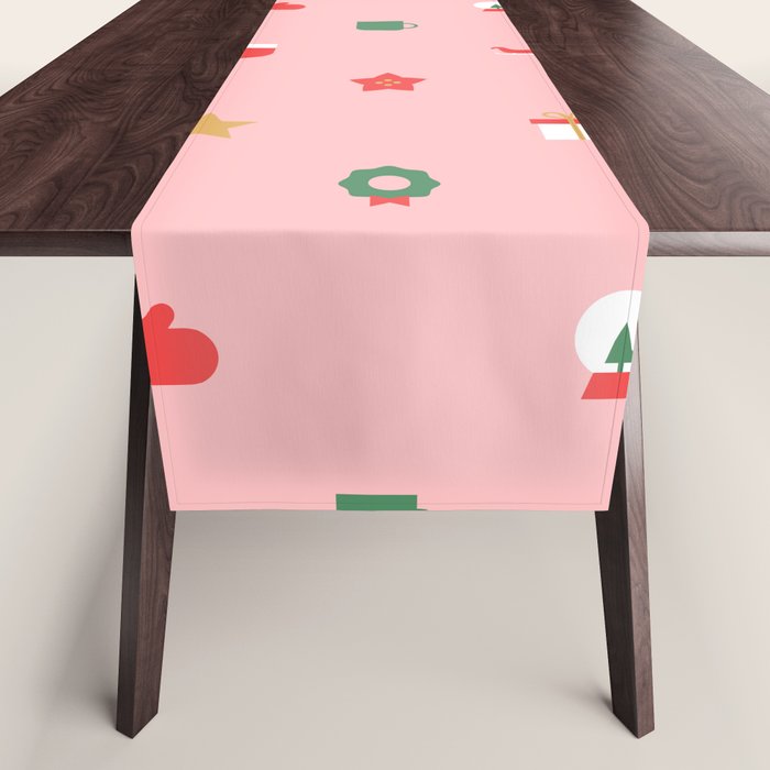 Retro christmas ornament decoration pattern Table Runner Gallery Image 1