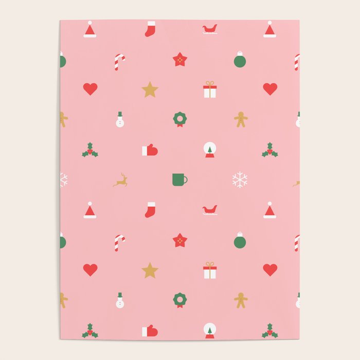 Retro christmas ornament decoration pattern Poster Gallery Image 4