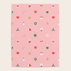 Retro christmas ornament decoration pattern Poster Gallery Image 4