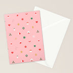 Retro christmas ornament decoration pattern Stationery Card Gallery Image 2