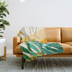 Golden Alpine Sunset Landscape Throw Blanket Gallery Image 1