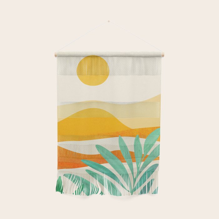 Golden Alpine Sunset Landscape Wall Hanging Gallery Image 1