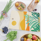 Golden Alpine Sunset Landscape Cutting Board Gallery Image 2