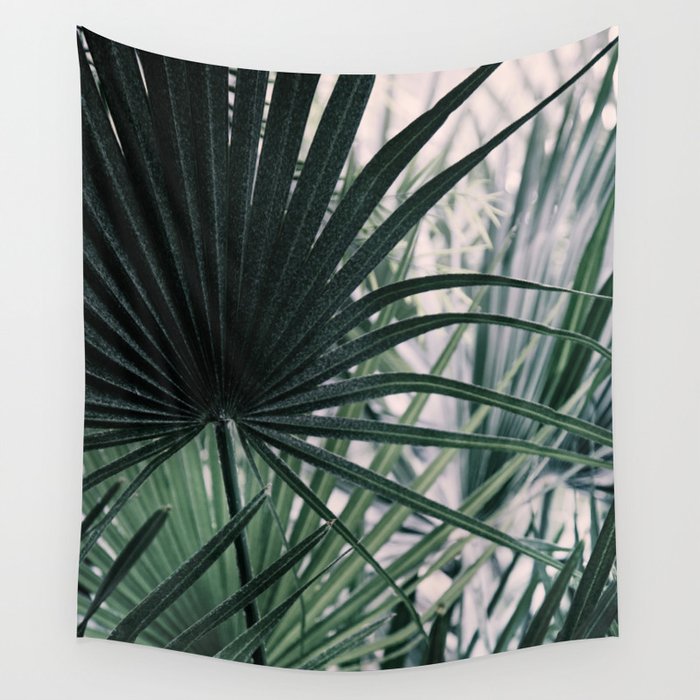 Fan Palms Galore - Tropical Nature Photography Wall Tapestry Gallery Image 4