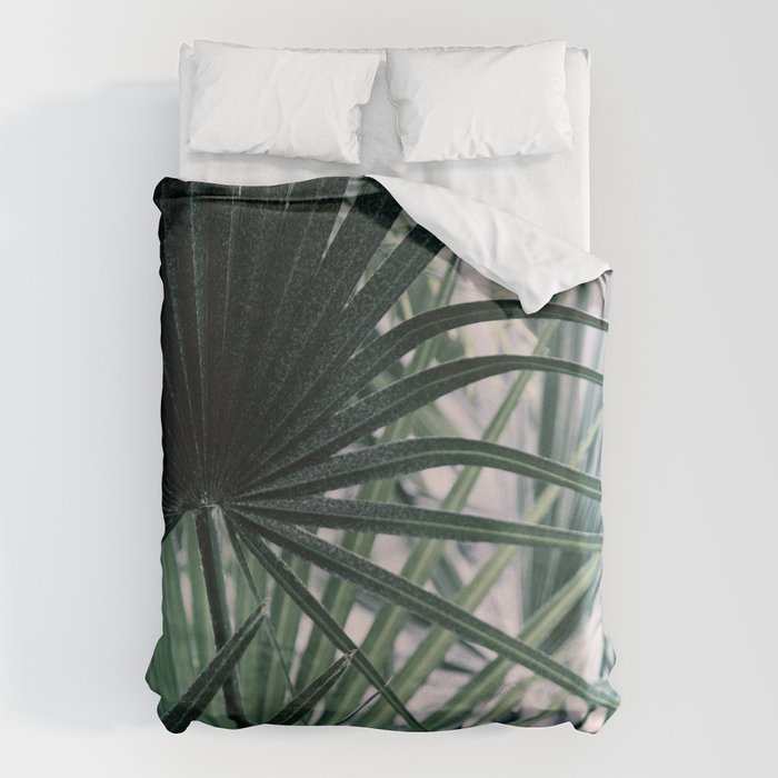 Fan Palms Galore - Tropical Nature Photography Duvet Cover Gallery Image 1