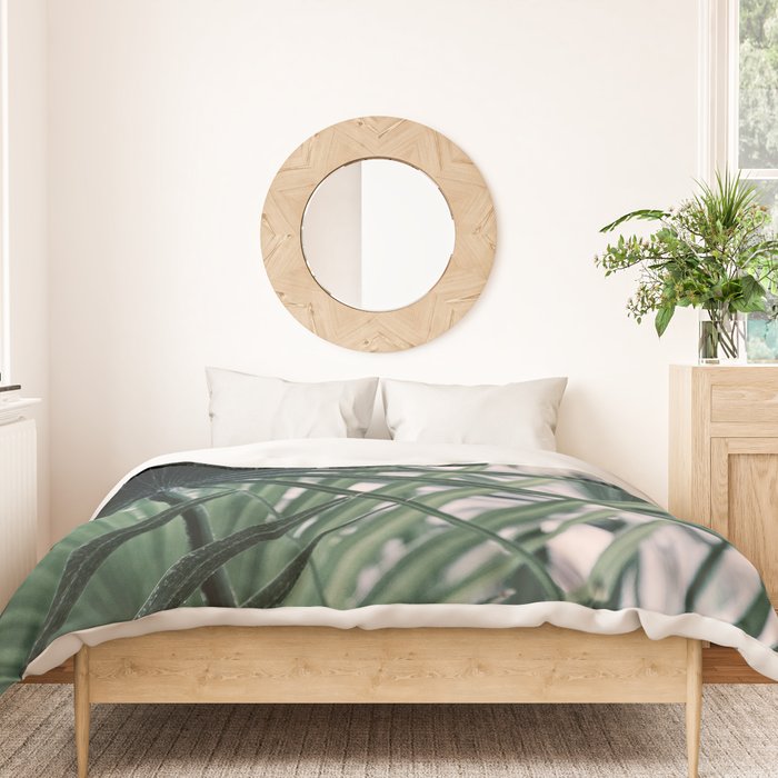 Fan Palms Galore - Tropical Nature Photography Duvet Cover Gallery Image 3