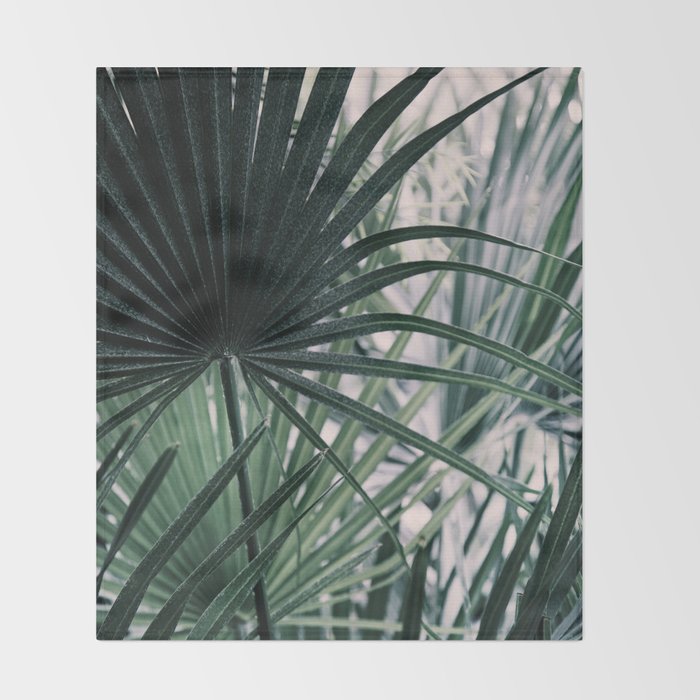 Fan Palms Galore - Tropical Nature Photography Throw Blanket Gallery Image 2