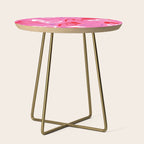 Pink love heart cartoon pattern Side Table Gallery Image 1