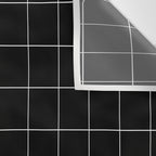 Windowpane Check Grid (white/black) Wall Tapestry Gallery Image 3