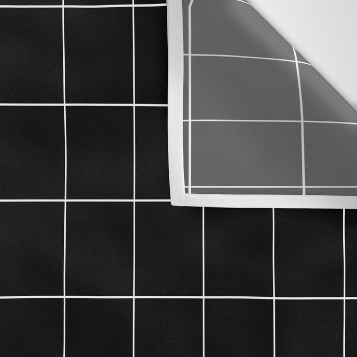 Windowpane Check Grid (white/black) Wall Tapestry Gallery Image 3
