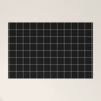 Windowpane Check Grid (white/black) Welcome Mat Gallery Image 1