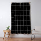 Windowpane Check Grid (white/black) Window Curtain Gallery Image 5