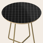 Windowpane Check Grid (white/black) Side Table Gallery Image 2