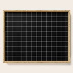 Windowpane Check Grid (white/black) Serving Tray Gallery Image 1