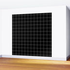 Windowpane Check Grid (white/black) Wall Mural Gallery Image 2