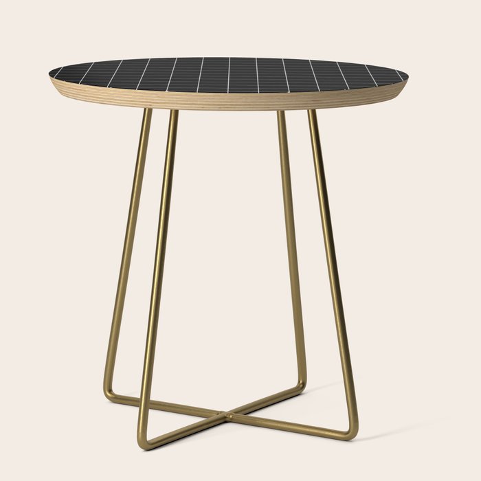 Windowpane Check Grid (white/black) Side Table Gallery Image 1