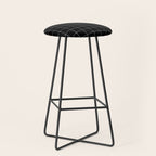 Windowpane Check Grid (white/black) Stool Gallery Image 1