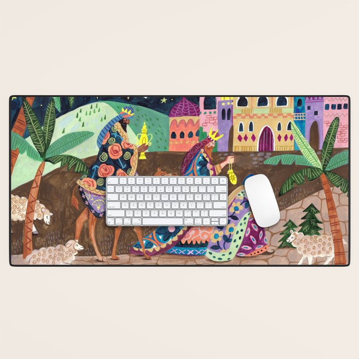 The three Wise Men in Bethlehem Desk Mat Gallery Image 1