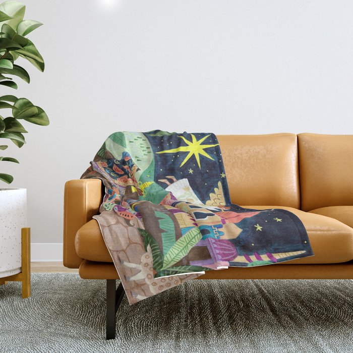 The three Wise Men in Bethlehem Throw Blanket Gallery Image 1