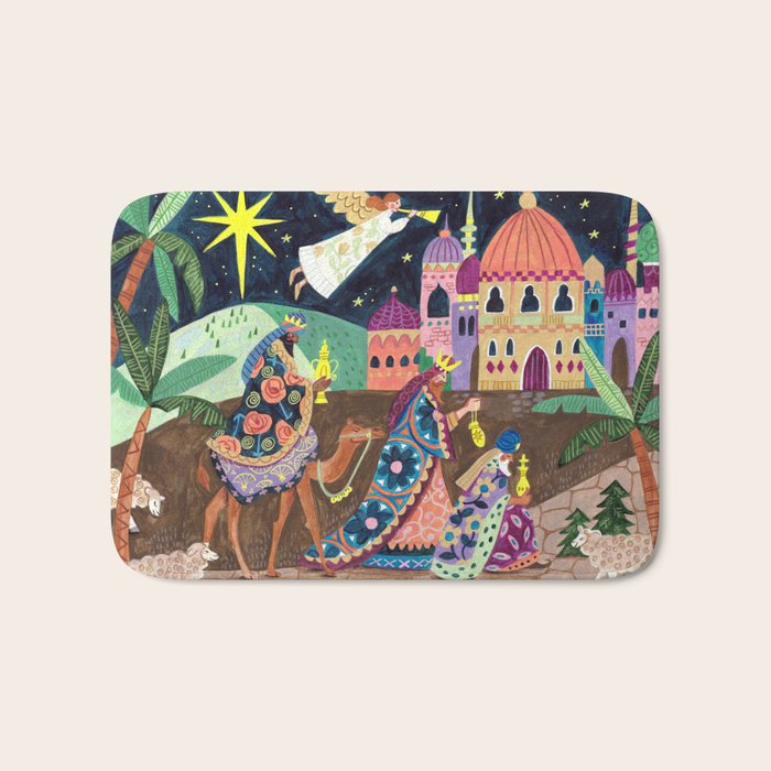 The three Wise Men in Bethlehem Bath Mat Gallery Image 1