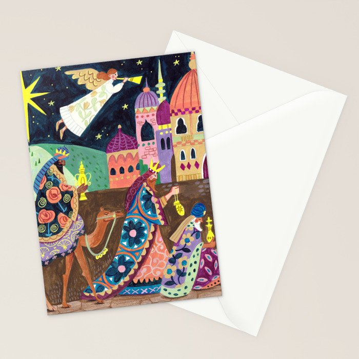 The three Wise Men in Bethlehem Stationery Card Gallery Image 2