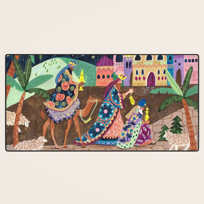 The three Wise Men in Bethlehem Desk Mat Gallery Image 3