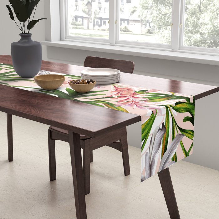 Tropical nature pattern Table Runner Gallery Image 2