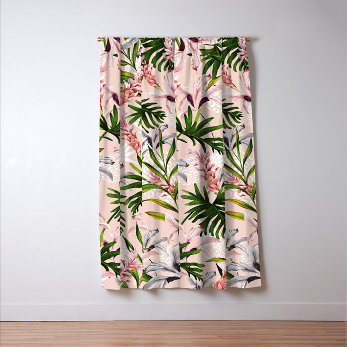 Tropical nature pattern Window Curtain Gallery Image 3