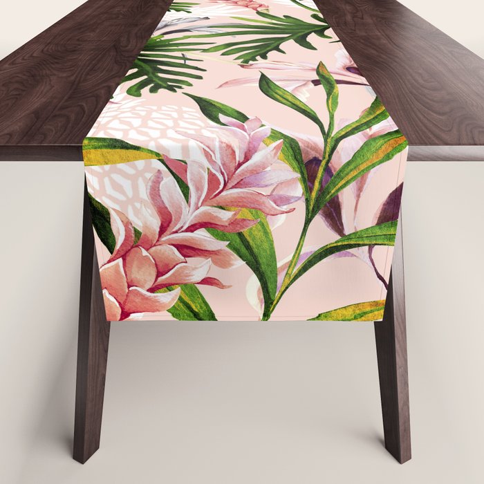 Tropical nature pattern Table Runner Gallery Image 1