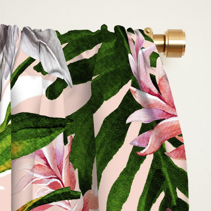 Tropical nature pattern Window Curtain Gallery Image 2