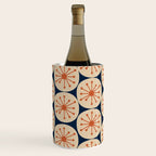 Atomic Dots Retro Geo Pattern in Mid Mid Orange, Beige, and Navy Blue Wine Chiller Gallery Image 1