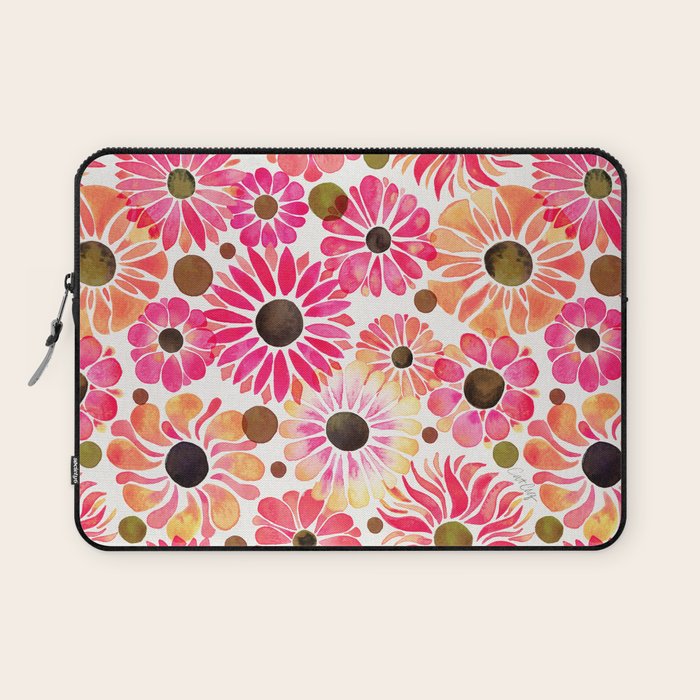 Flower Power - Pink Laptop Sleeve Gallery Image 1