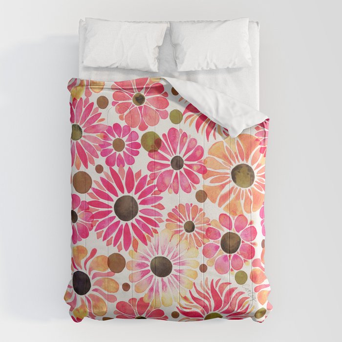 Flower Power - Pink Comforter Gallery Image 1