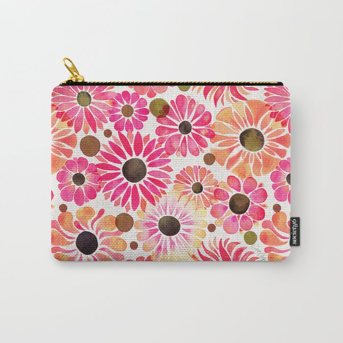 Flower Power - Pink Carry All Pouch Gallery Image 1