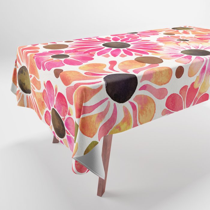 Flower Power - Pink Tablecloth Gallery Image 1