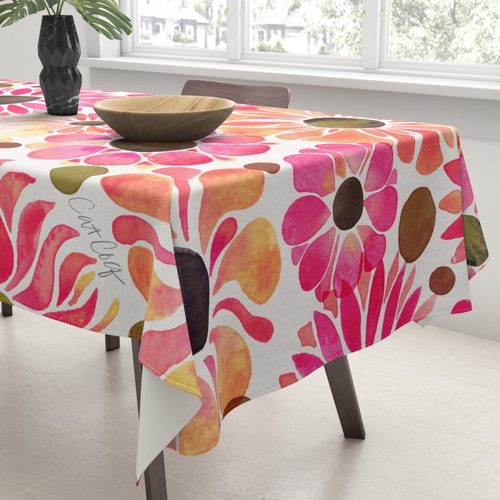 Flower Power - Pink Tablecloth Gallery Image 3