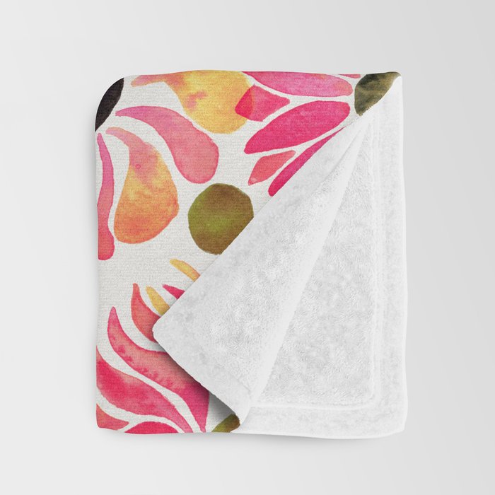 Flower Power - Pink Throw Blanket Gallery Image 3