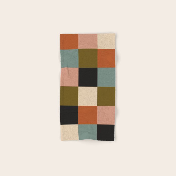 Bold Colorful Checks Pattern - Large II Bath Towel Gallery Image 1