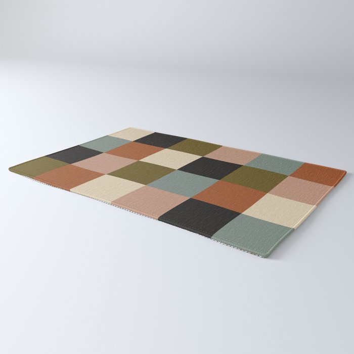 Bold Colorful Checks Pattern - Large II Rug Gallery Image 3