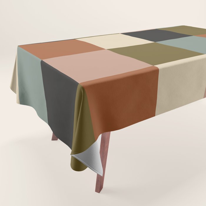 Bold Colorful Checks Pattern - Large II Tablecloth Gallery Image 1