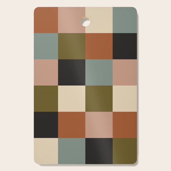 Bold Colorful Checks Pattern - Large II Cutting Board Gallery Image 1