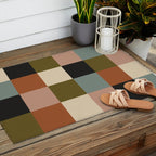 Bold Colorful Checks Pattern - Large II Outdoor Rug Gallery Image 2